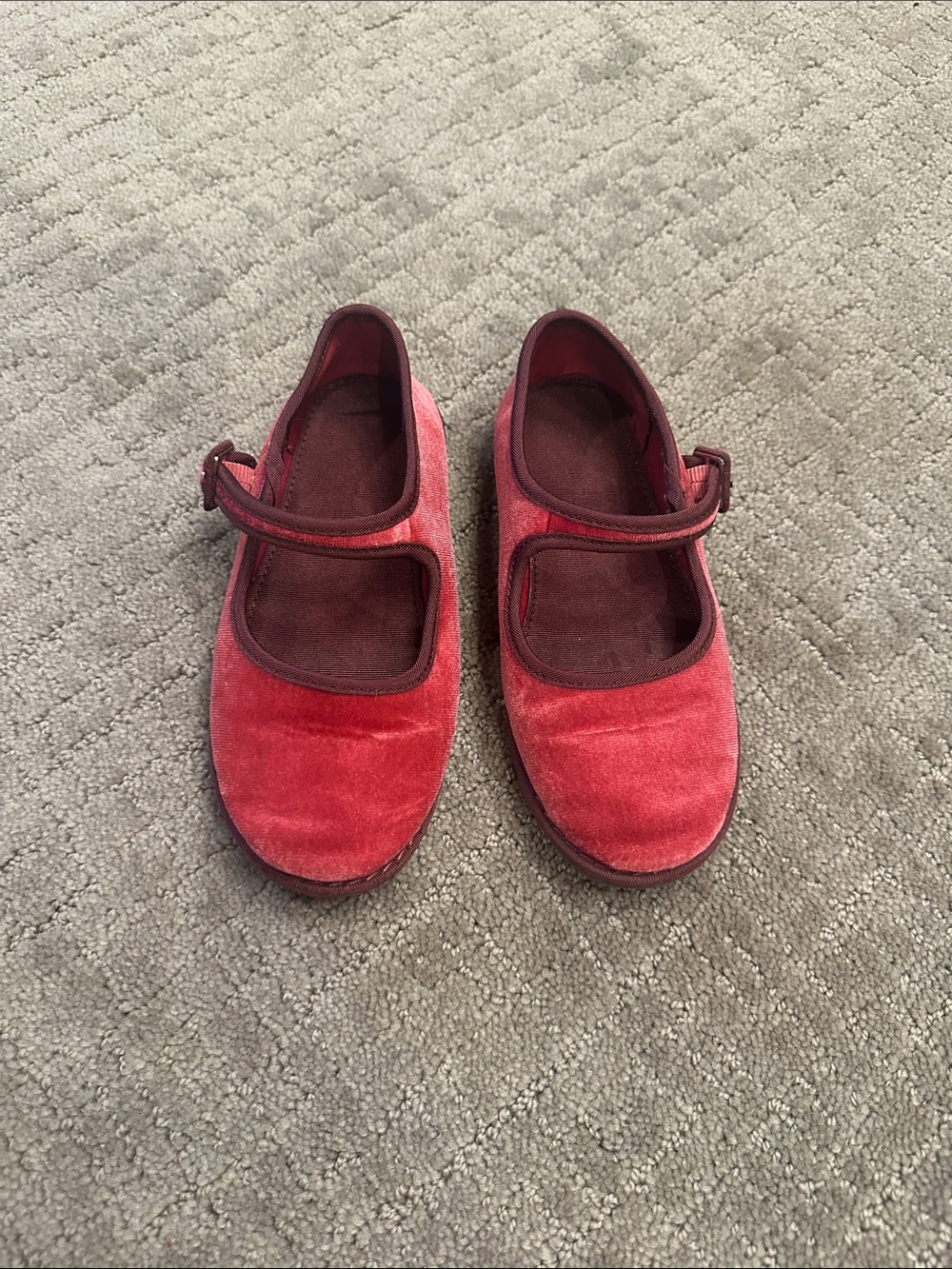 J. Crew Girls' pink  Velour Mary Jane Shoes